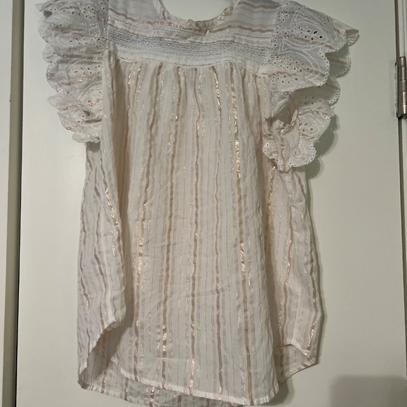 NWOT Matilda Jane Good Hart Ruffle cap sleeve top size S - Picture 3 of 6